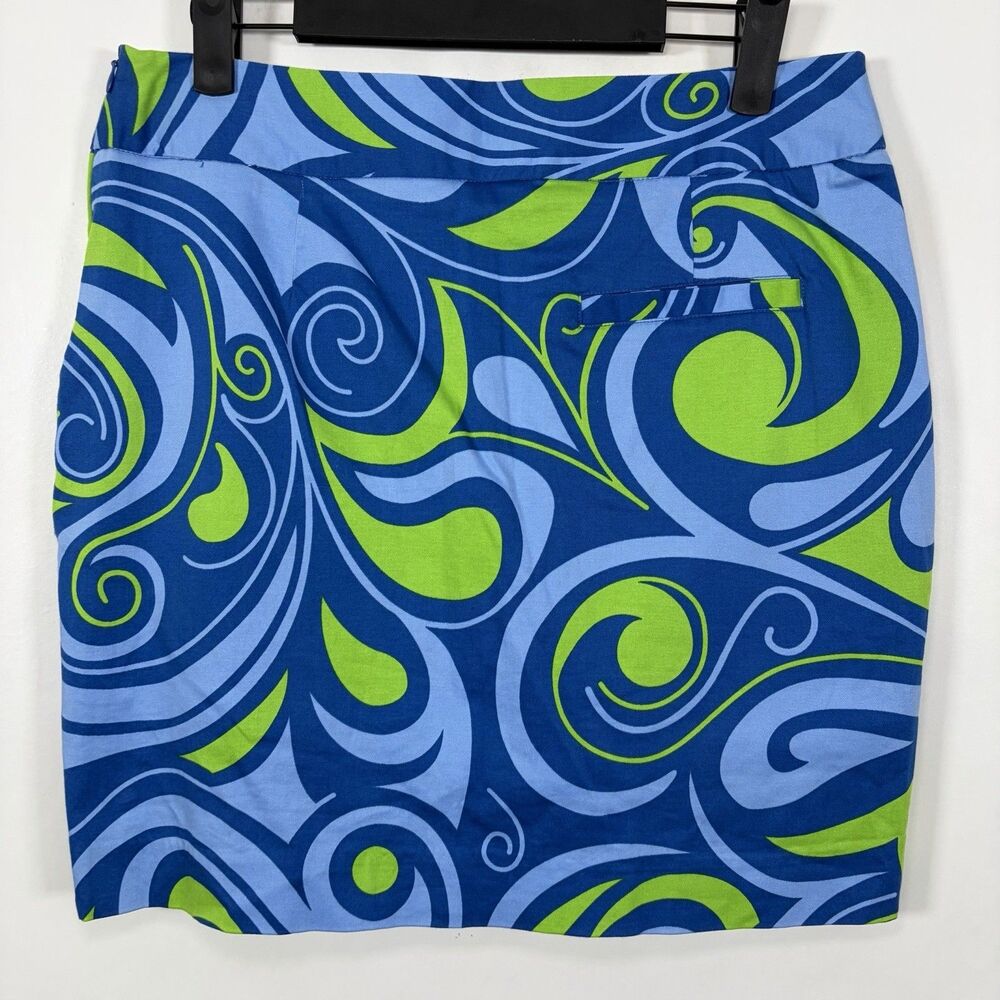 Loudmouth Ladies Golf Skort Womens Size 4 Green Blue Geometric 30” Waist - Picture 5 of 10